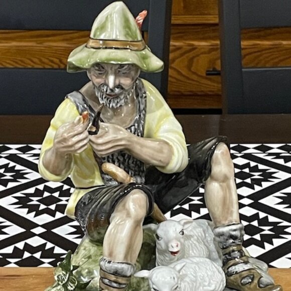 Large Antique Dresden Porcelain Man Figurine - Picture 1 of 9